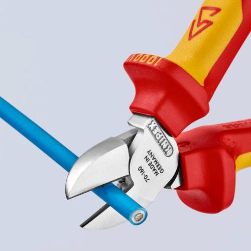 Knipex Diagonal Cutter Insulated Multi-component Grips VDE Chrome-plated 160mm 70 06 160